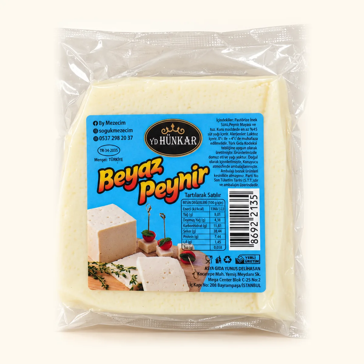 Beyaz Peynir ambalajı