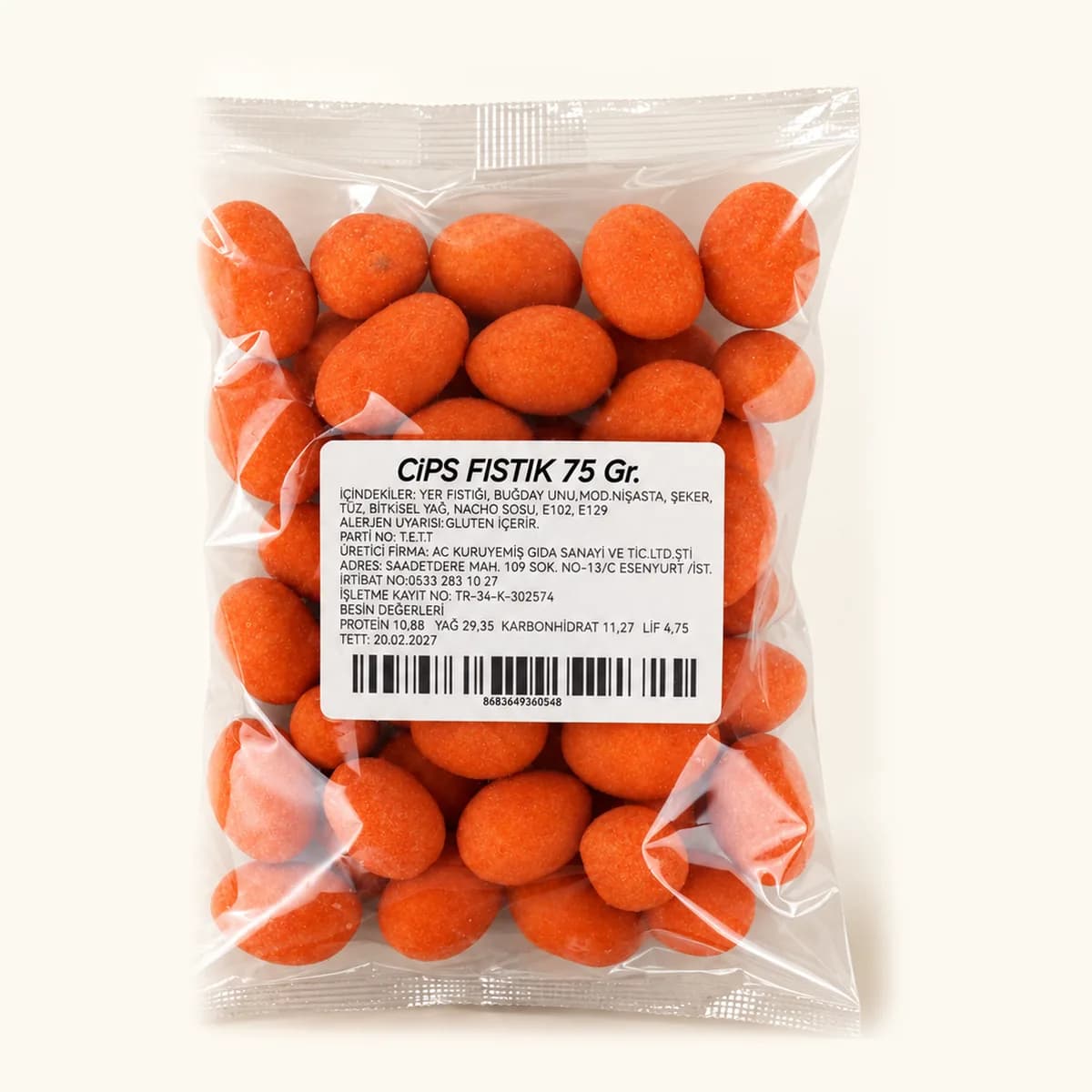 Cips Fıstık ambalajı